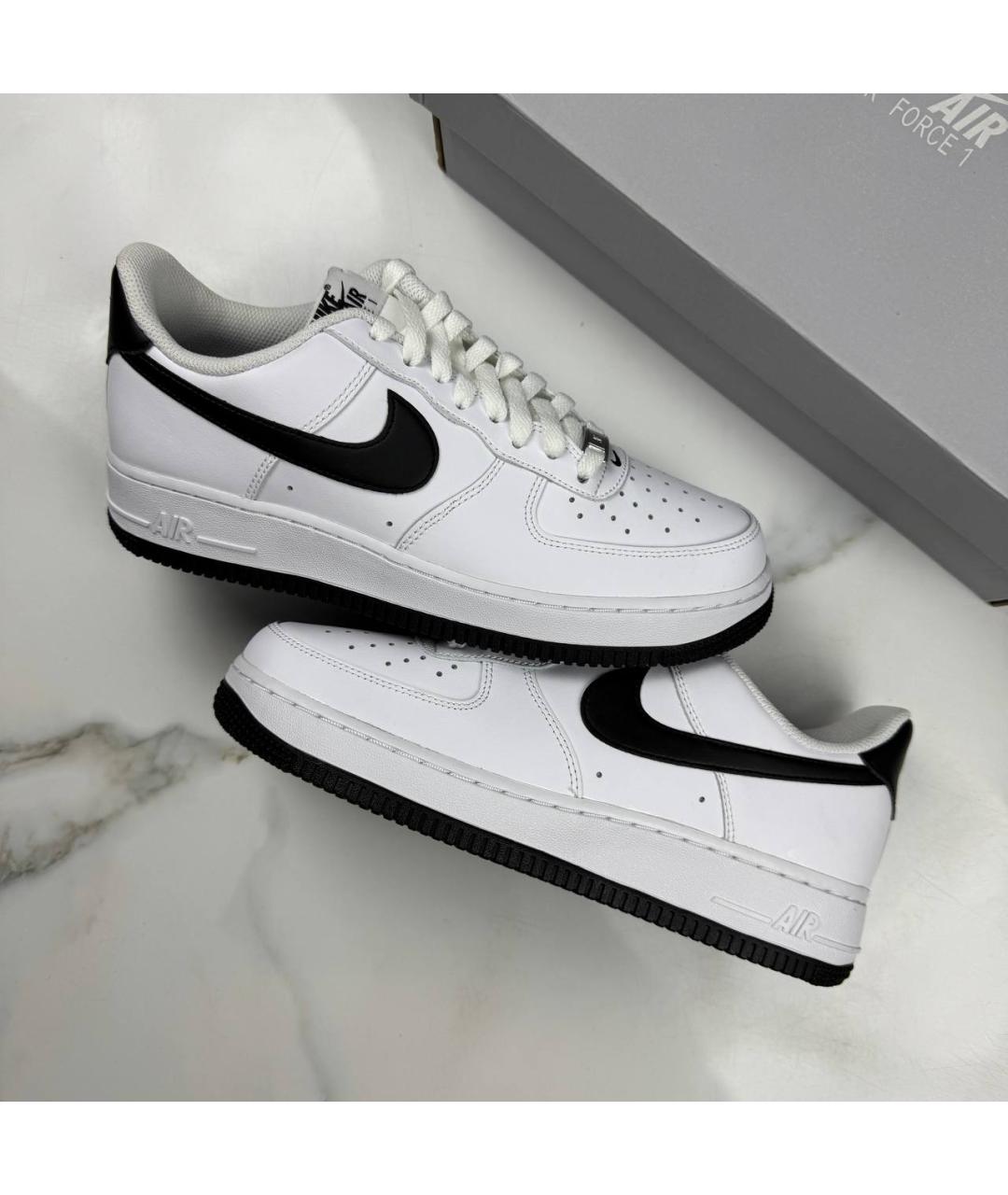 NIKE Белые кожаные низкие кроссовки / кеды, фото 3