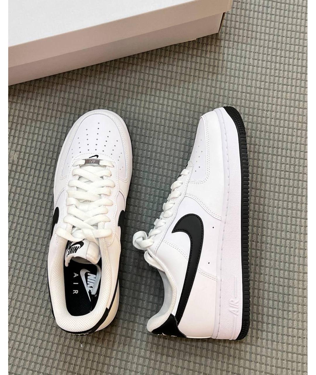 NIKE Белые кожаные кроссовки, фото 4