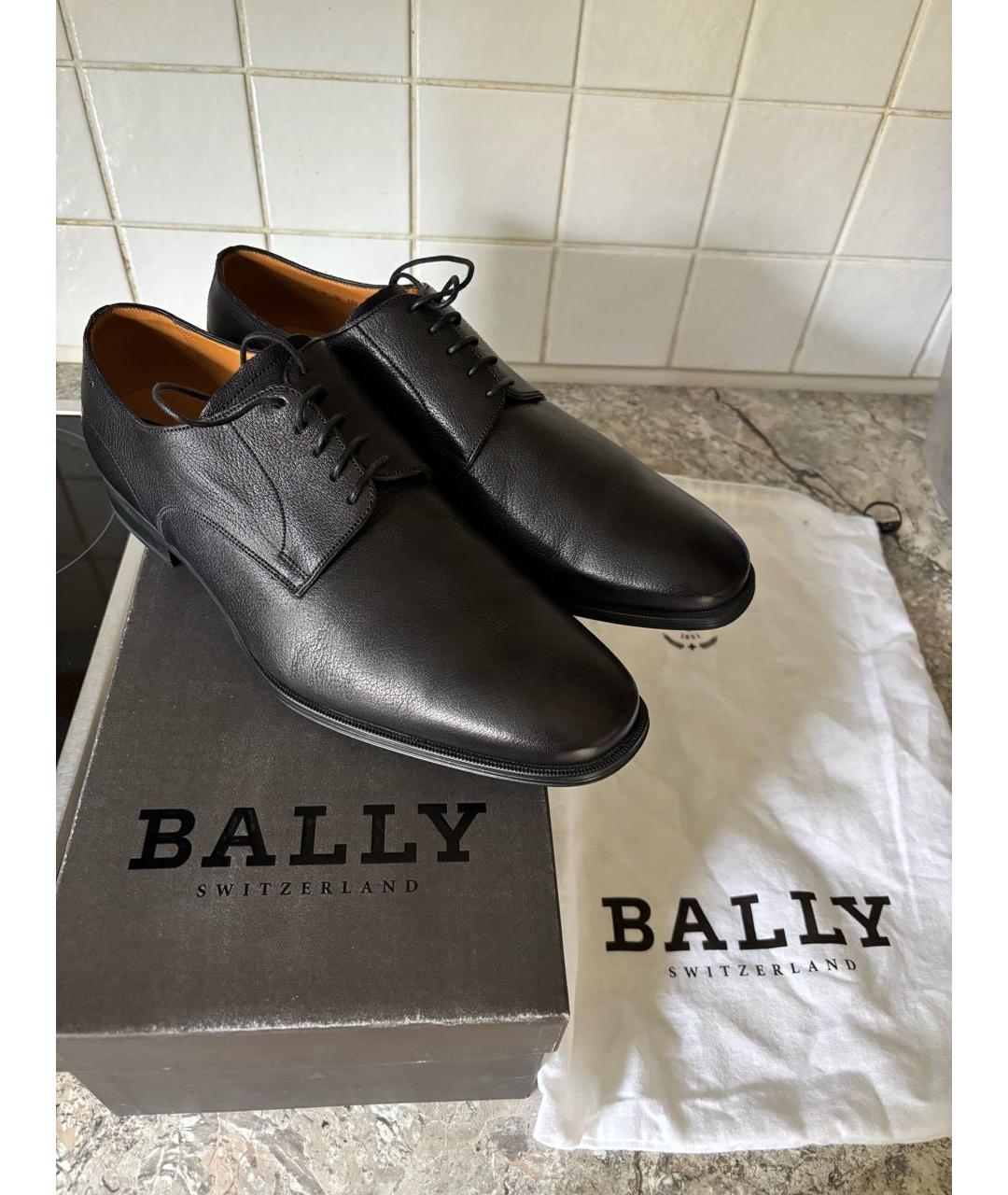 BALLY Черные кожаные туфли, фото 5