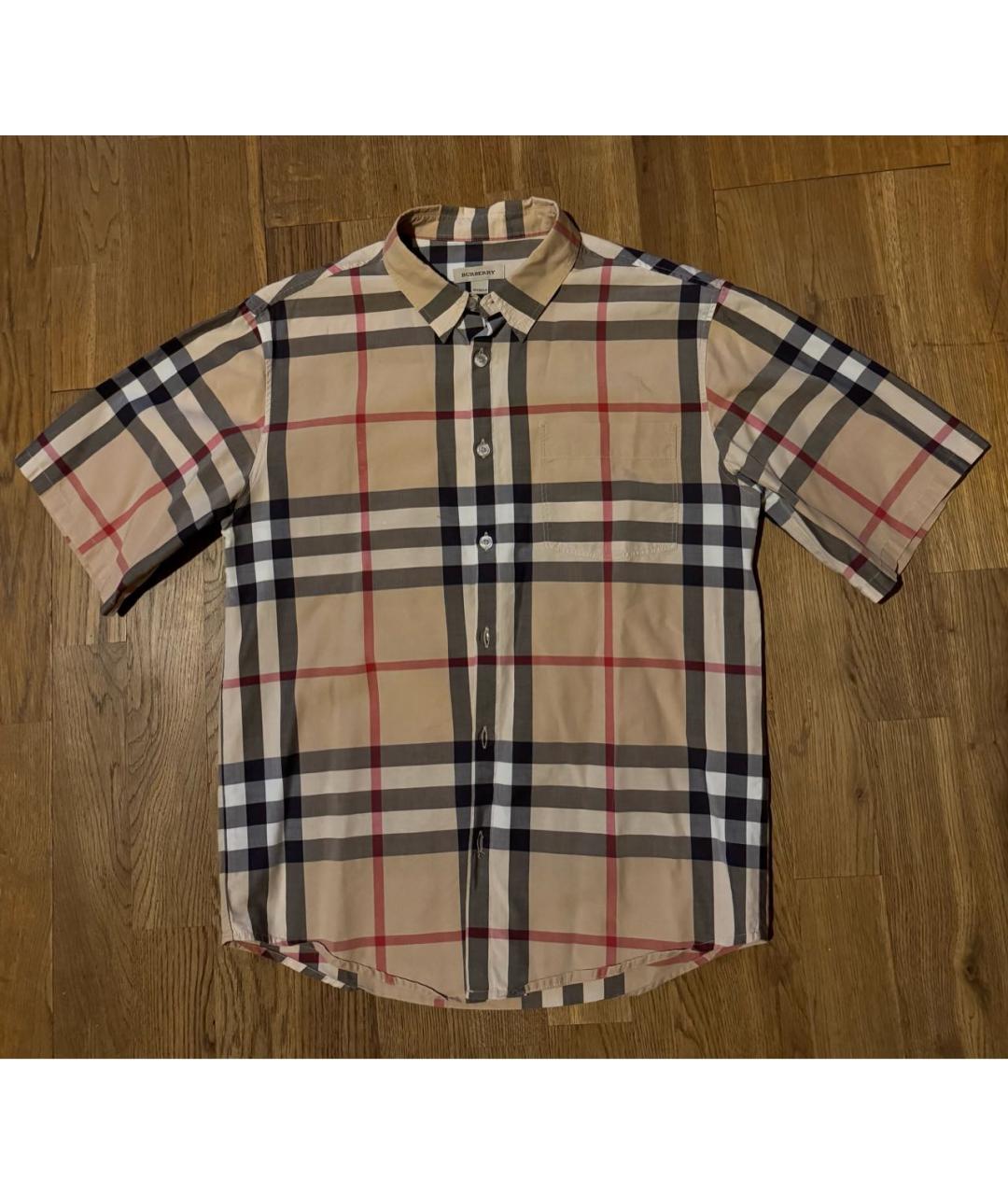 BURBERRY Бежевая хлопковая детская рубашка, фото 9