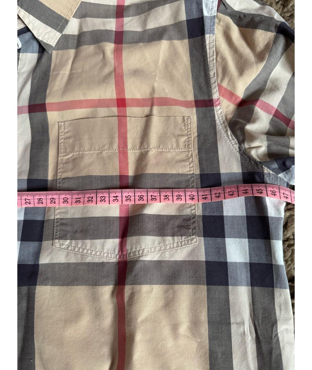 BURBERRY Бежевая хлопковая детская рубашка, фото 7