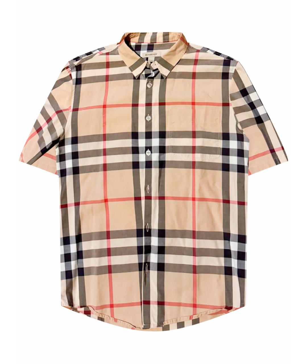 BURBERRY Бежевая хлопковая детская рубашка, фото 1