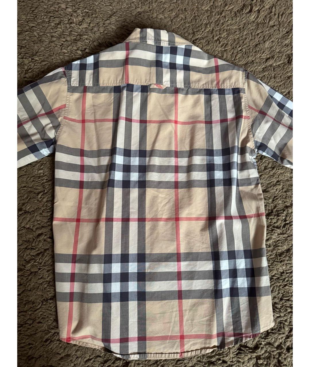 BURBERRY Бежевая хлопковая детская рубашка, фото 2