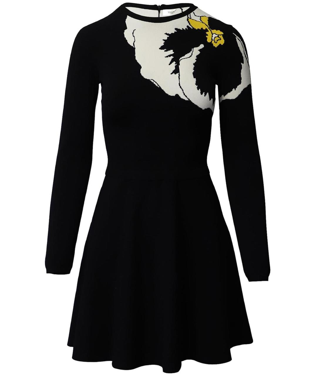VALENTINO Черное вискозное коктейльное платье, фото 1