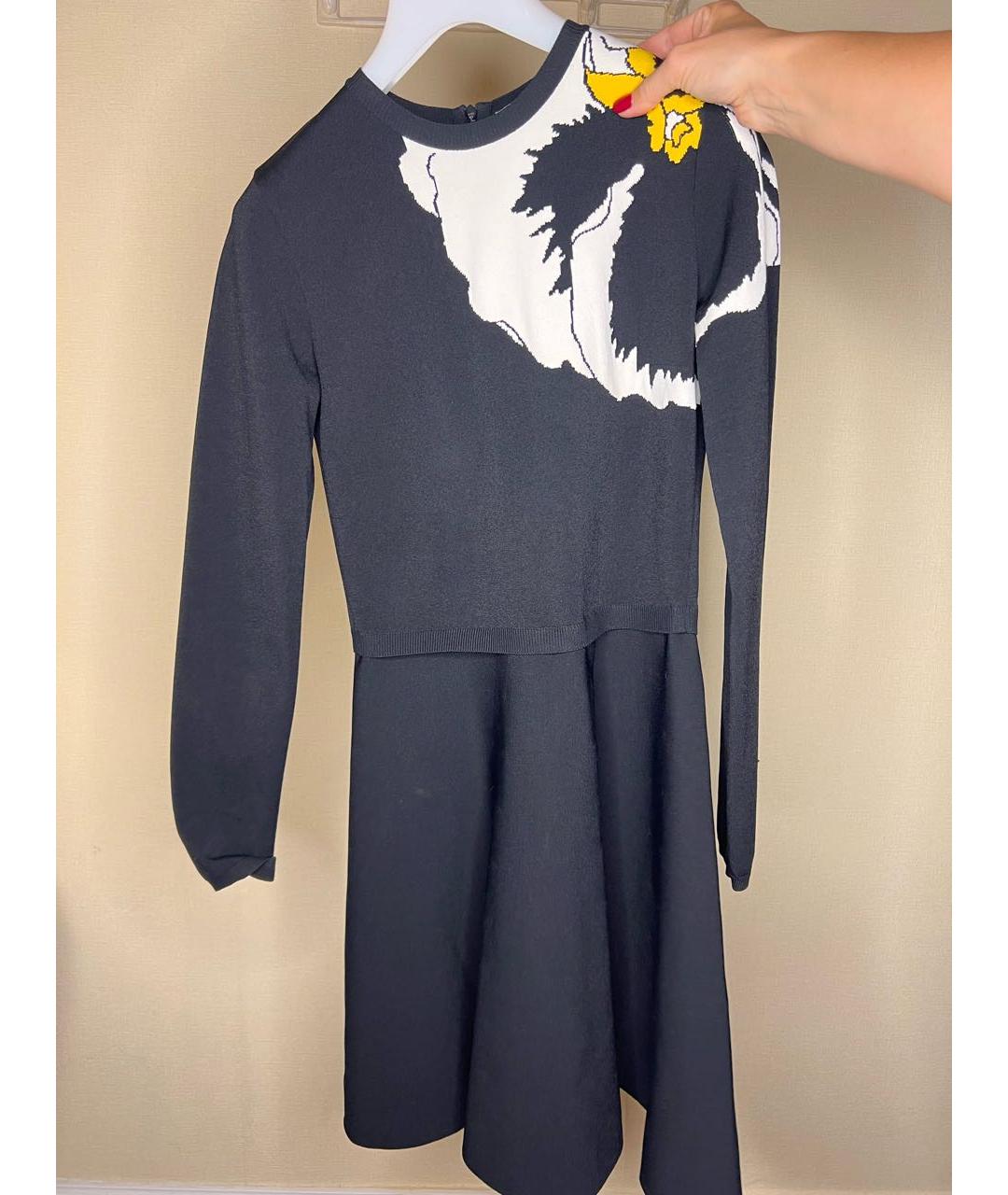 VALENTINO Черное вискозное коктейльное платье, фото 4
