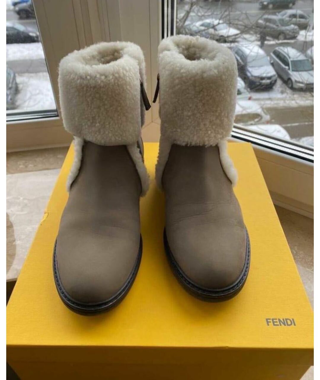 FENDI Коричневые замшевые полусапоги, фото 3