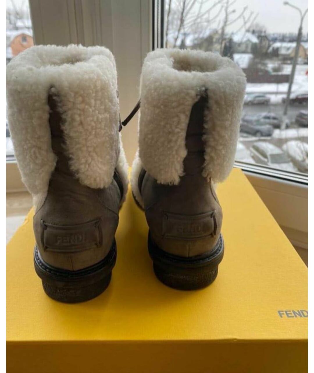 FENDI Коричневые замшевые полусапоги, фото 2