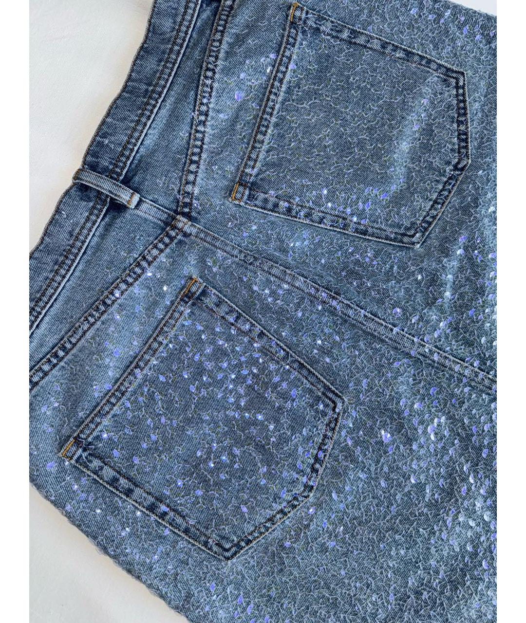 ACNE STUDIOS Голубая деним юбка мини, фото 6