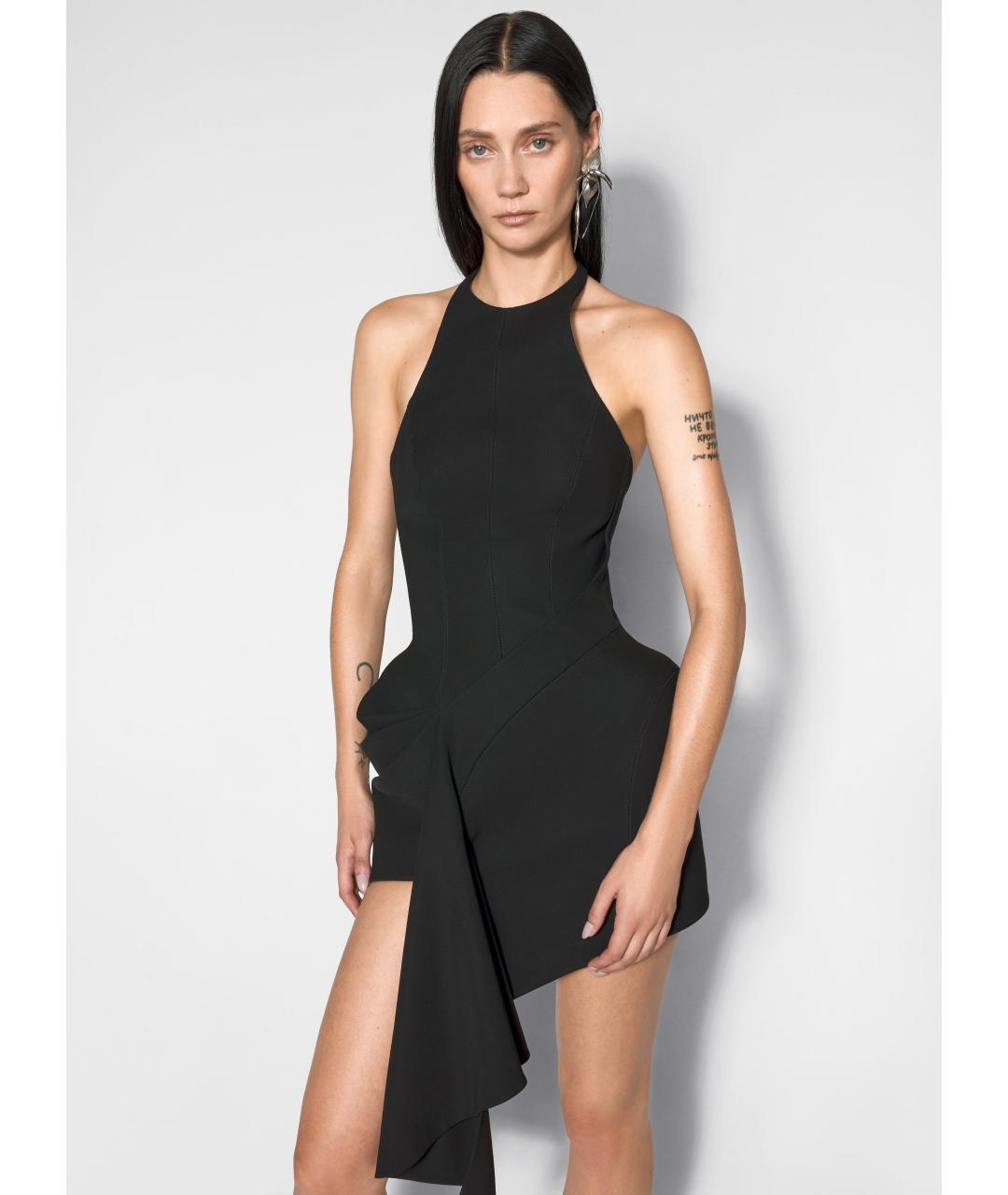 MUGLER Черное коктейльное платье, фото 5