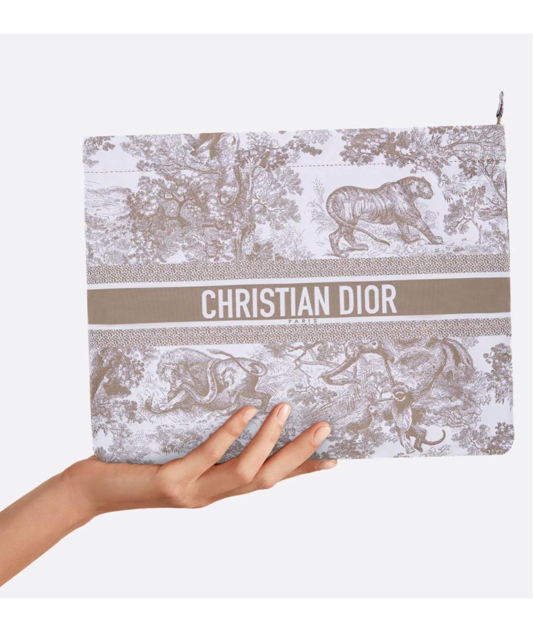 CHRISTIAN DIOR Бежевая косметичка, фото 4