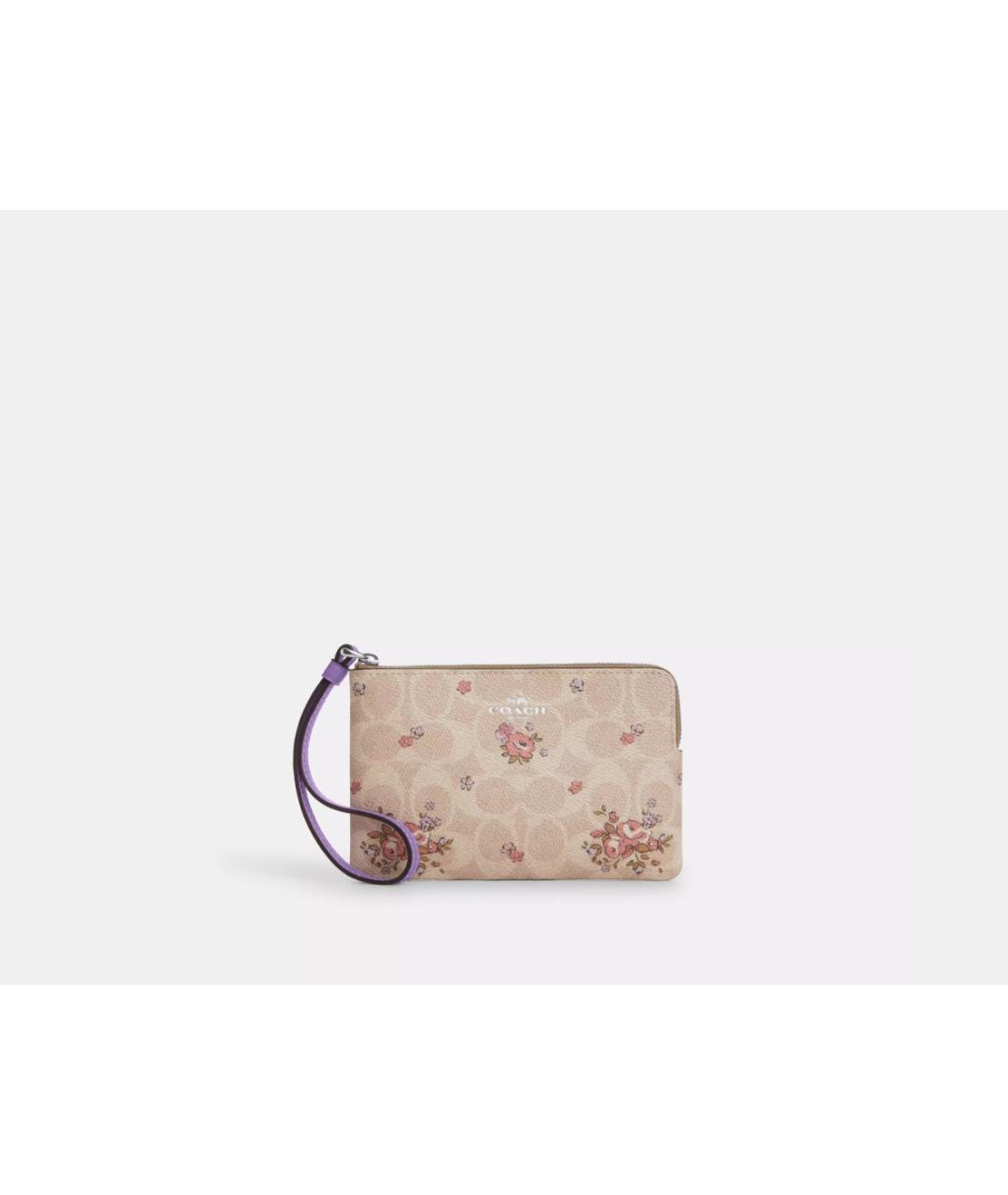 COACH Бежевый кожаный кошелек, фото 7