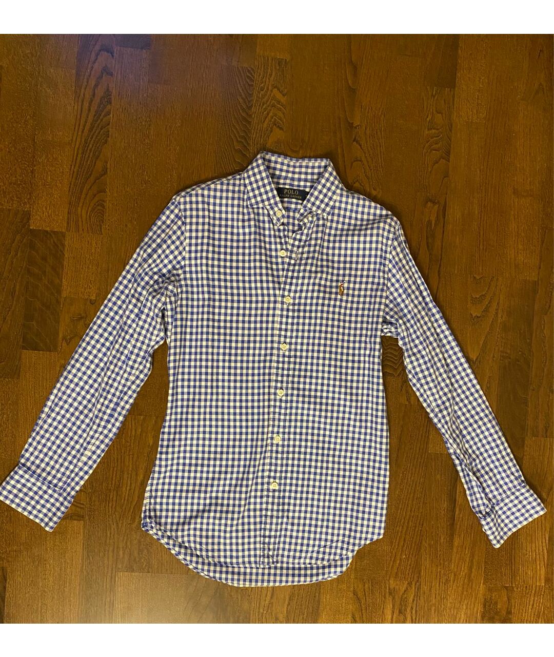POLO RALPH LAUREN Синяя хлопковая кэжуал рубашка, фото 6