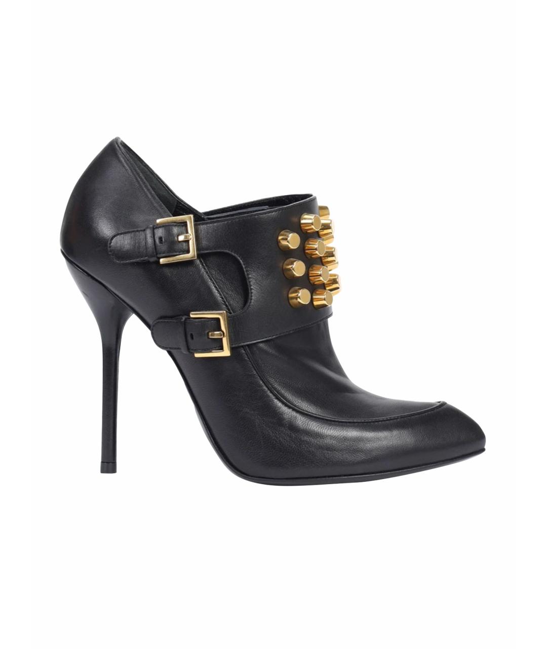 GUCCI Черные кожаные ботильоны, фото 1