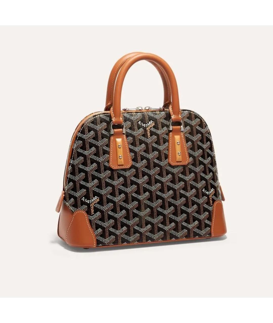 GOYARD Коричневая сумка с короткими ручками, фото 2