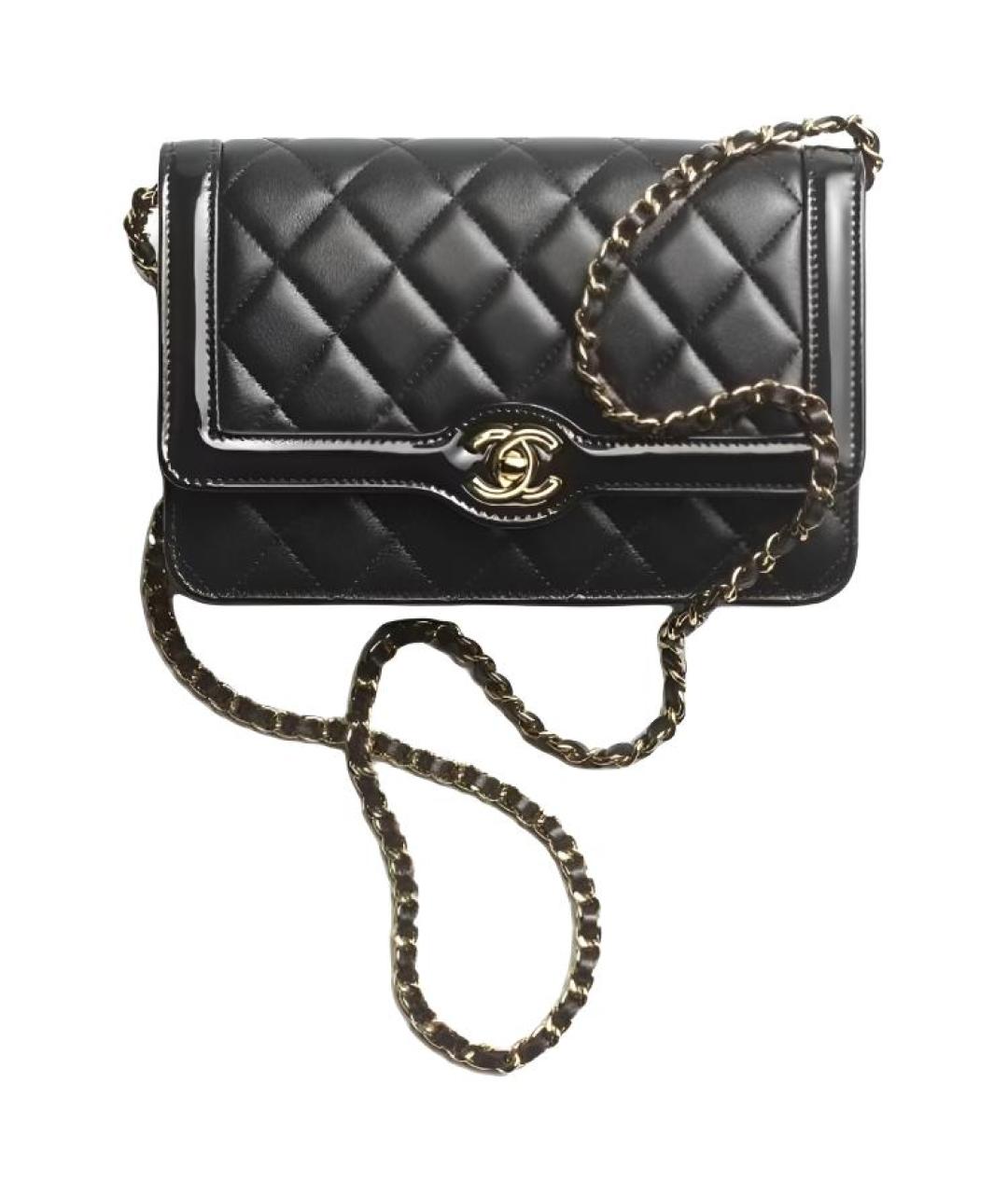 CHANEL Черная кожаная сумка через плечо, фото 2
