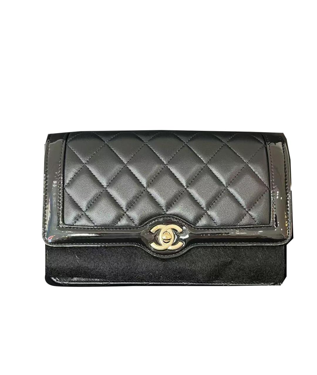 CHANEL Черная кожаная сумка через плечо, фото 7