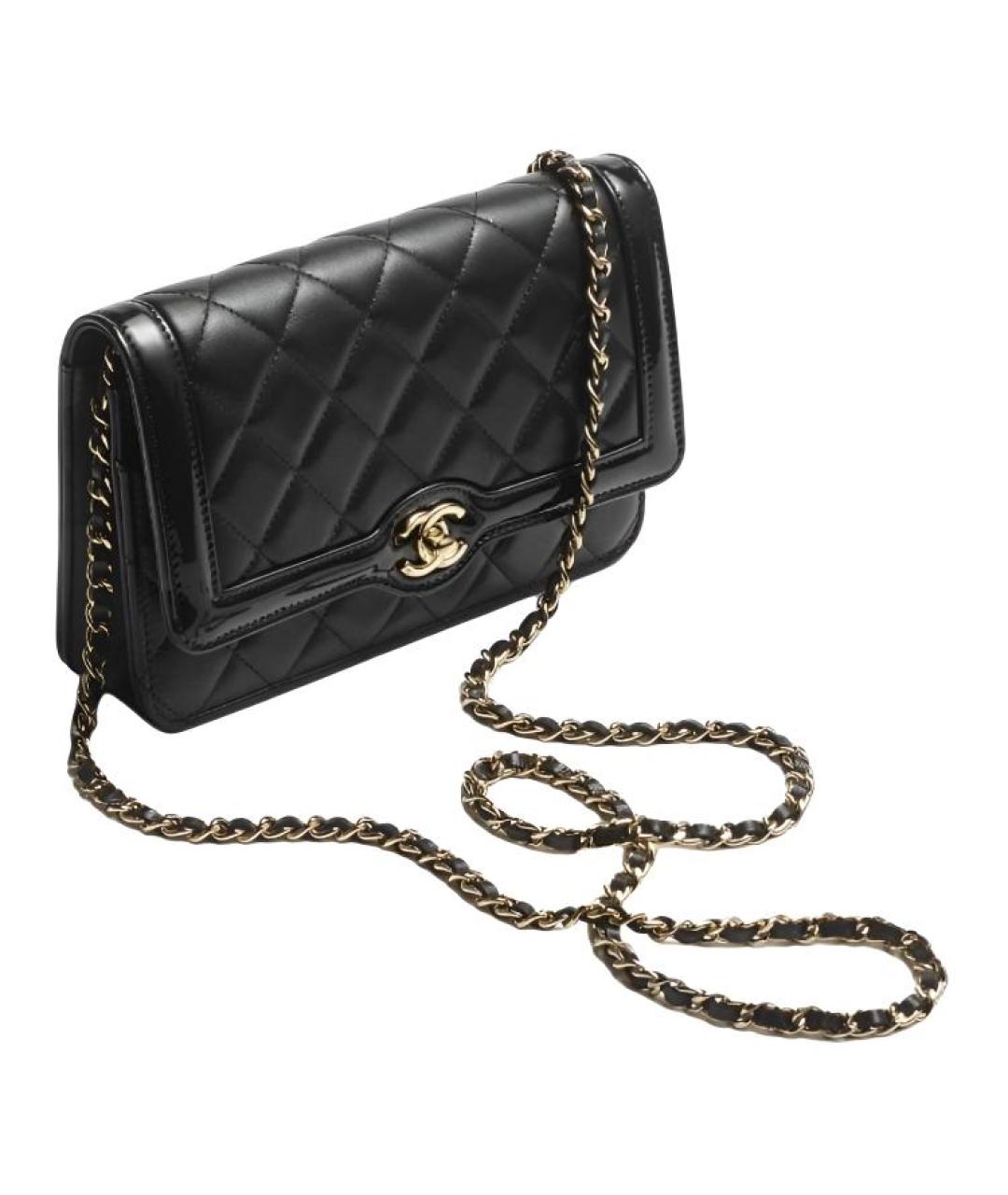 CHANEL Черная кожаная сумка через плечо, фото 3