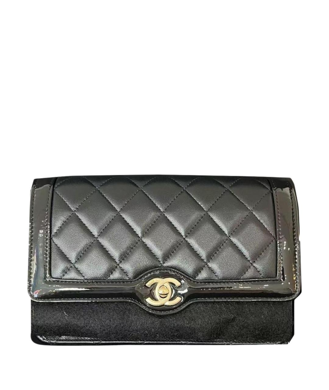 CHANEL Черная кожаная сумка через плечо, фото 1