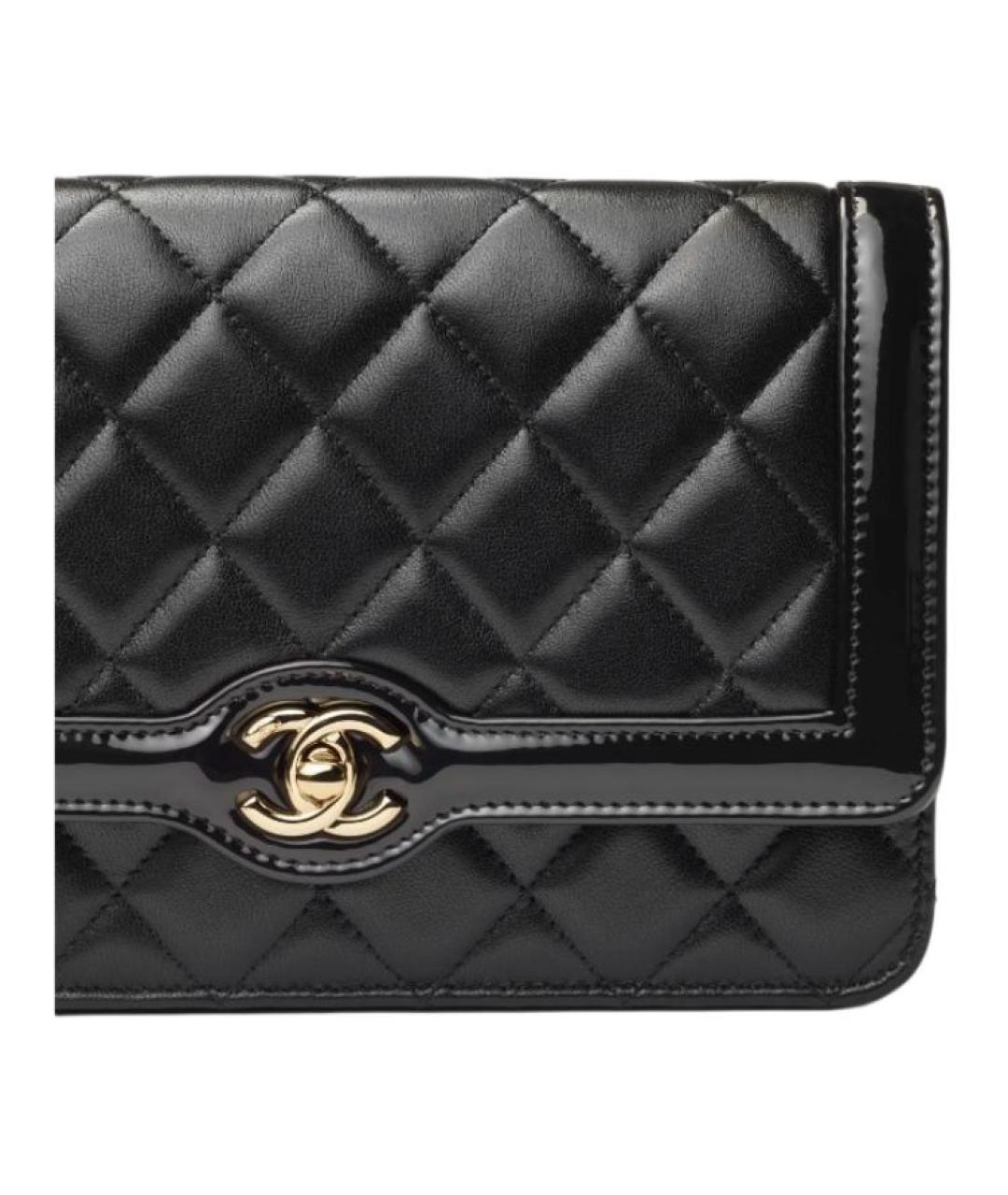 CHANEL Черная кожаная сумка через плечо, фото 5