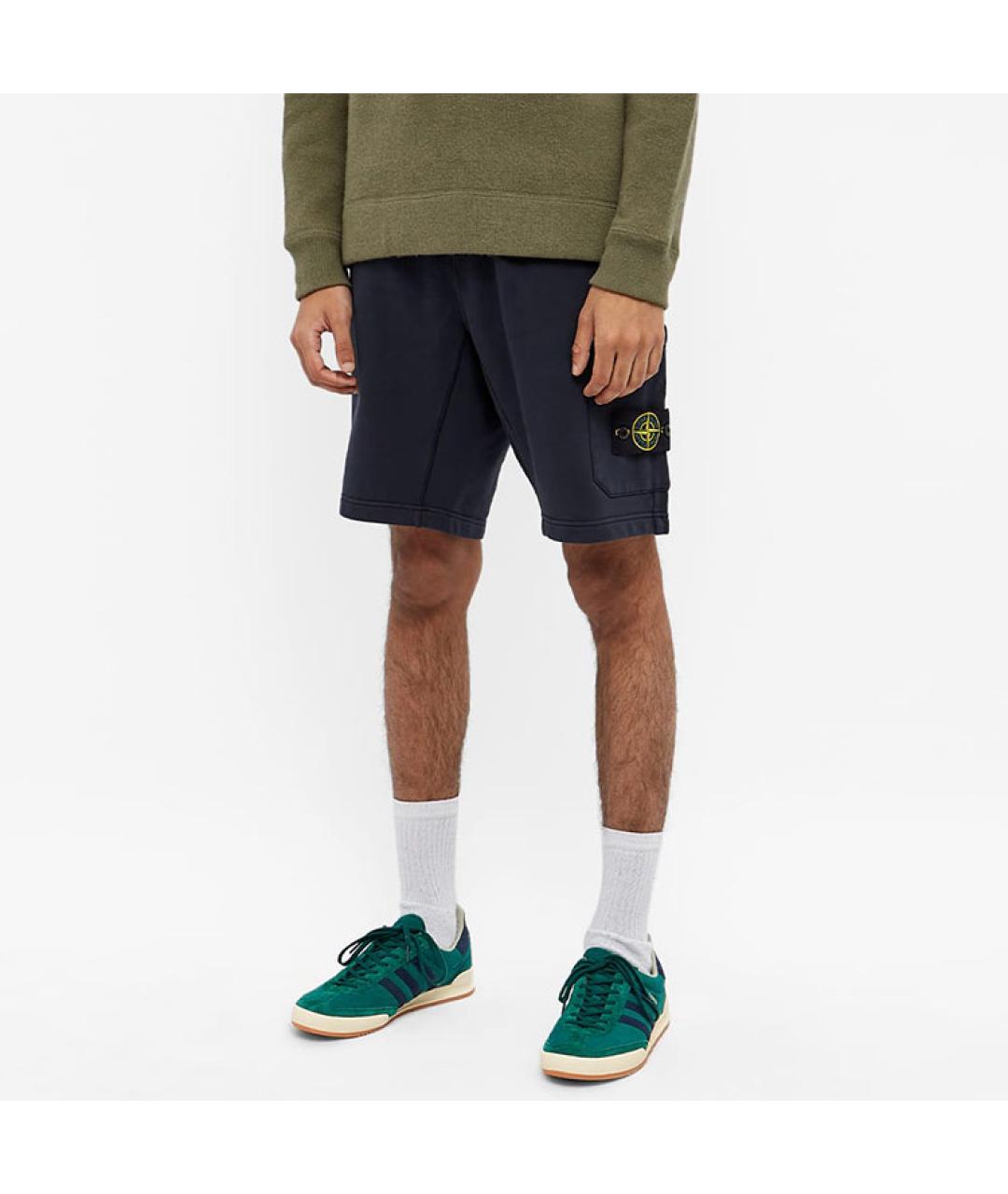 STONE ISLAND Темно-синие шорты, фото 3