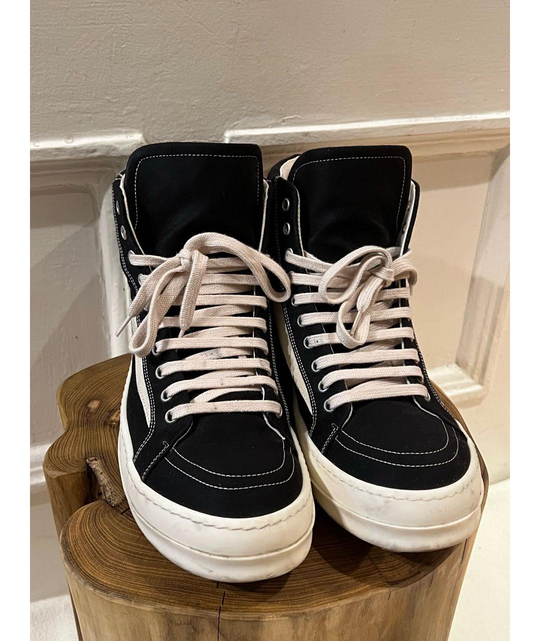 RICK OWENS DRKSHDW Черные высокие кроссовки / кеды, фото 2