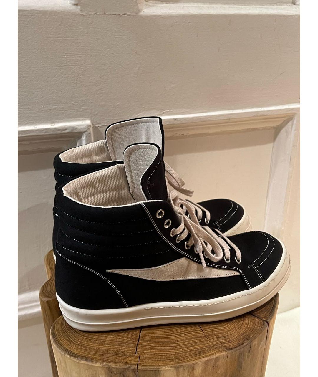 RICK OWENS DRKSHDW Черные высокие кроссовки / кеды, фото 3