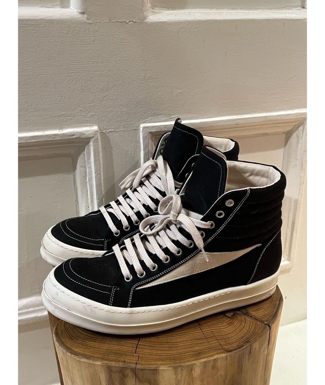 RICK OWENS DRKSHDW Черные высокие кроссовки / кеды, фото 8