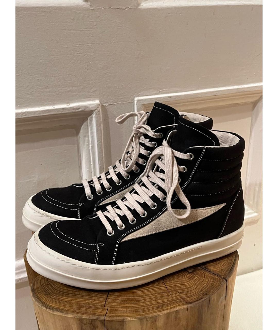 RICK OWENS DRKSHDW Черные высокие кроссовки / кеды, фото 8