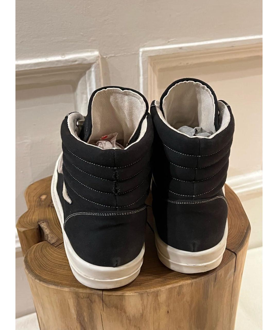RICK OWENS DRKSHDW Черные высокие кроссовки / кеды, фото 4
