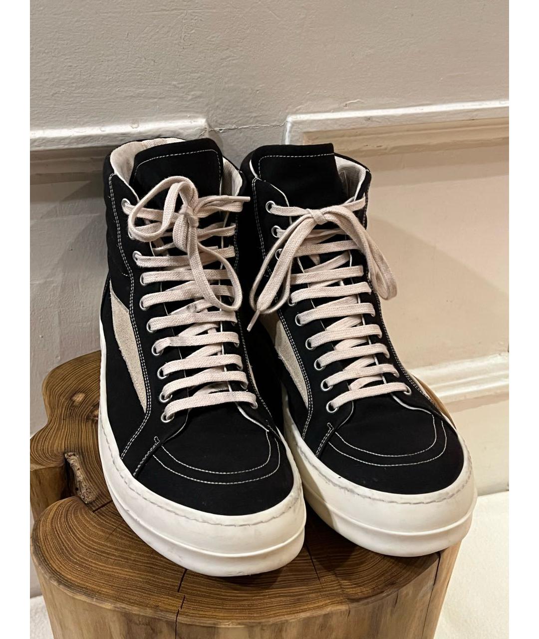 RICK OWENS DRKSHDW Черные высокие кроссовки / кеды, фото 2