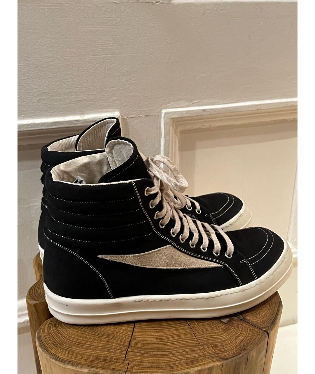RICK OWENS DRKSHDW Черные высокие кроссовки / кеды, фото 3