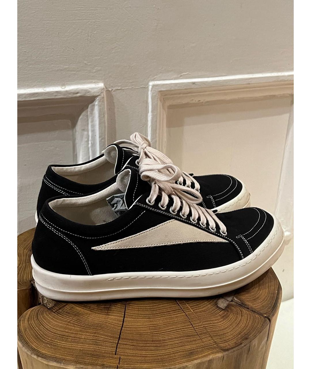 RICK OWENS DRKSHDW Черные низкие кроссовки / кеды, фото 3