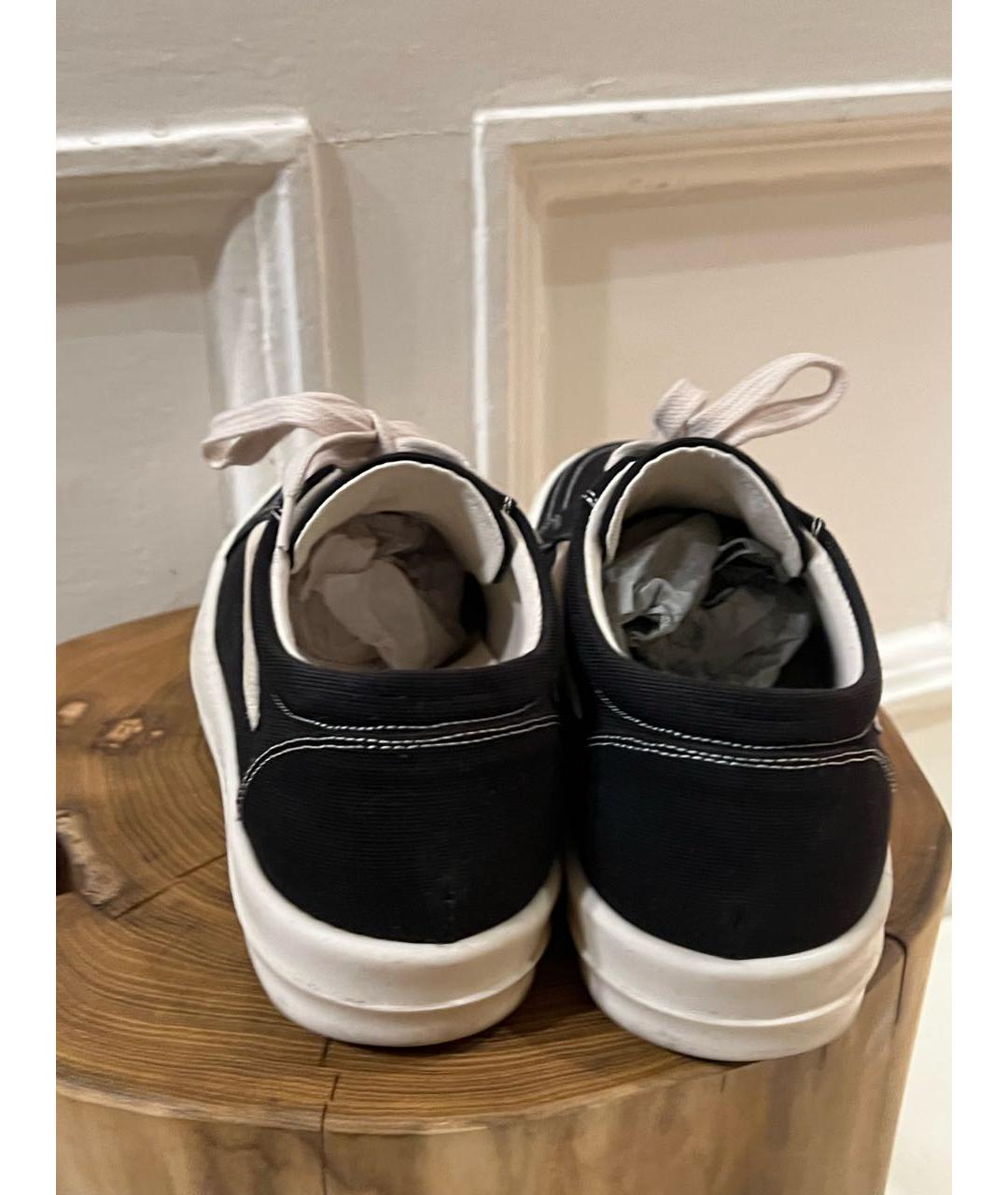 RICK OWENS DRKSHDW Черные низкие кроссовки / кеды, фото 4