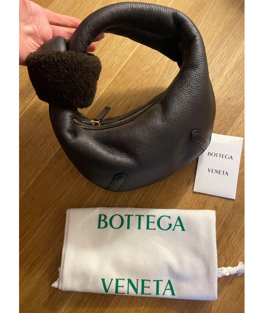 BOTTEGA VENETA Коричневая кожаная сумка через плечо, фото 2