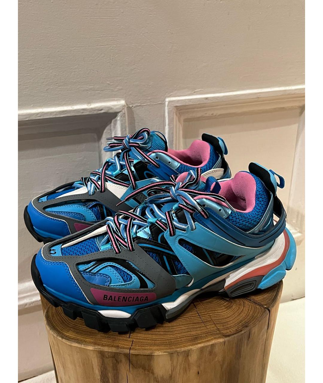 BALENCIAGA Голубые низкие кроссовки / кеды, фото 9