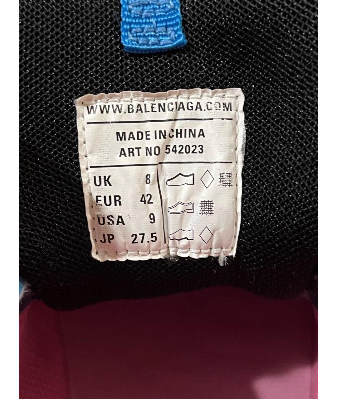 BALENCIAGA Голубые низкие кроссовки / кеды, фото 8