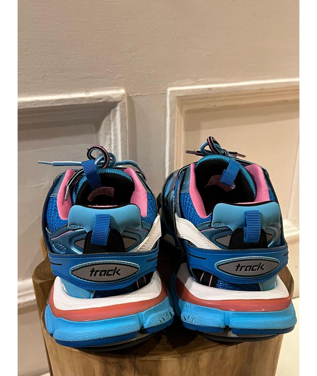 BALENCIAGA Голубые низкие кроссовки / кеды, фото 4