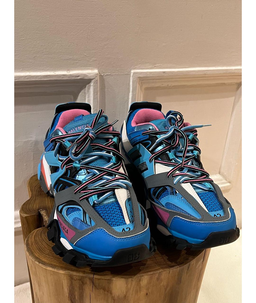 BALENCIAGA Голубые низкие кроссовки / кеды, фото 2