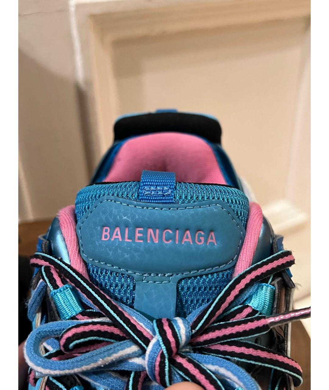 BALENCIAGA Голубые низкие кроссовки / кеды, фото 6