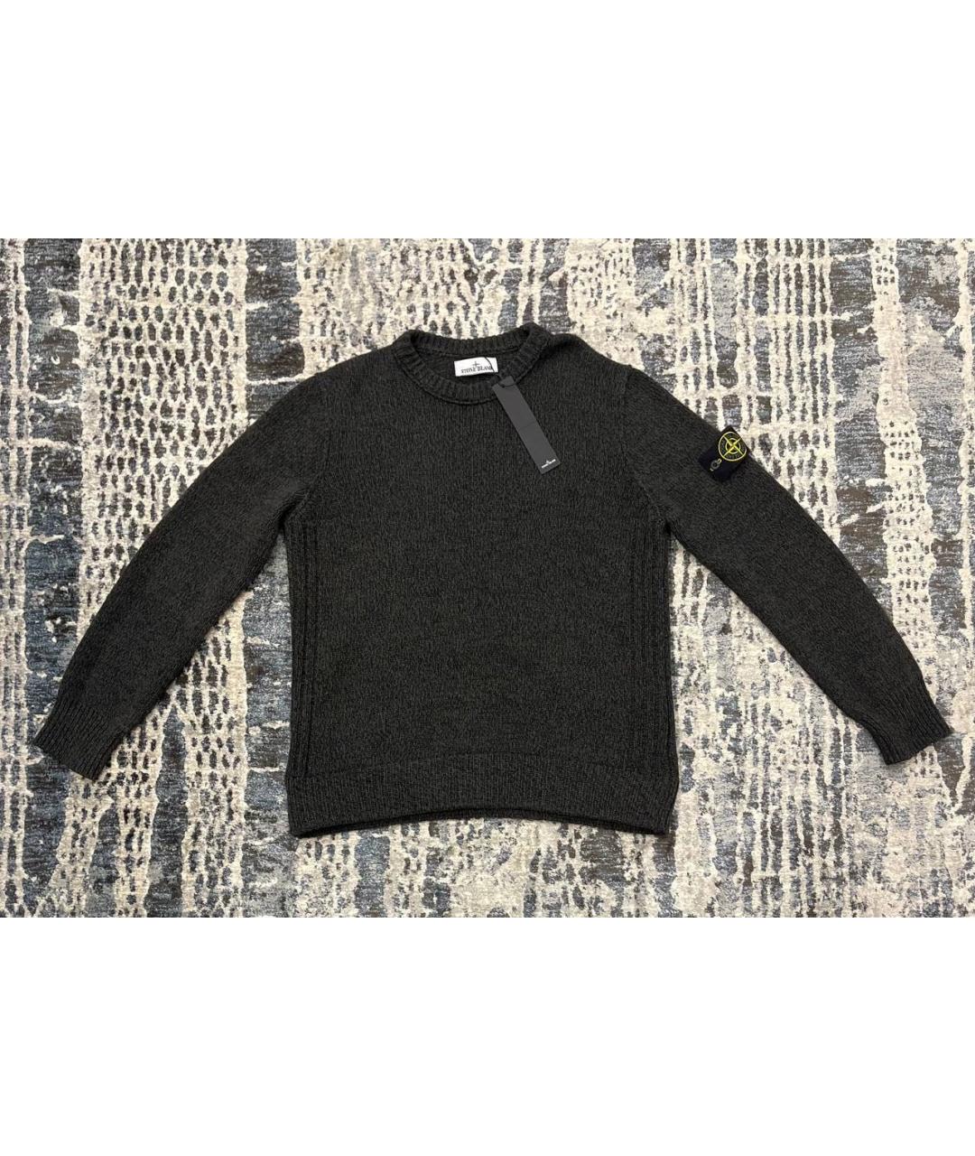STONE ISLAND Черный шерстяной джемпер / свитер, фото 5