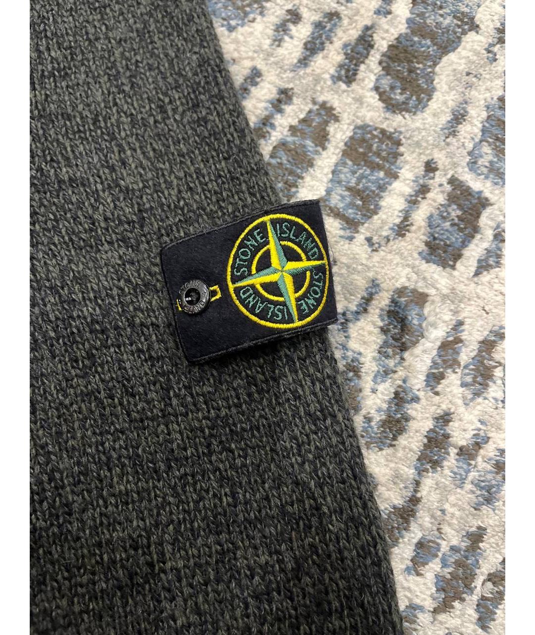 STONE ISLAND Черный шерстяной джемпер / свитер, фото 2