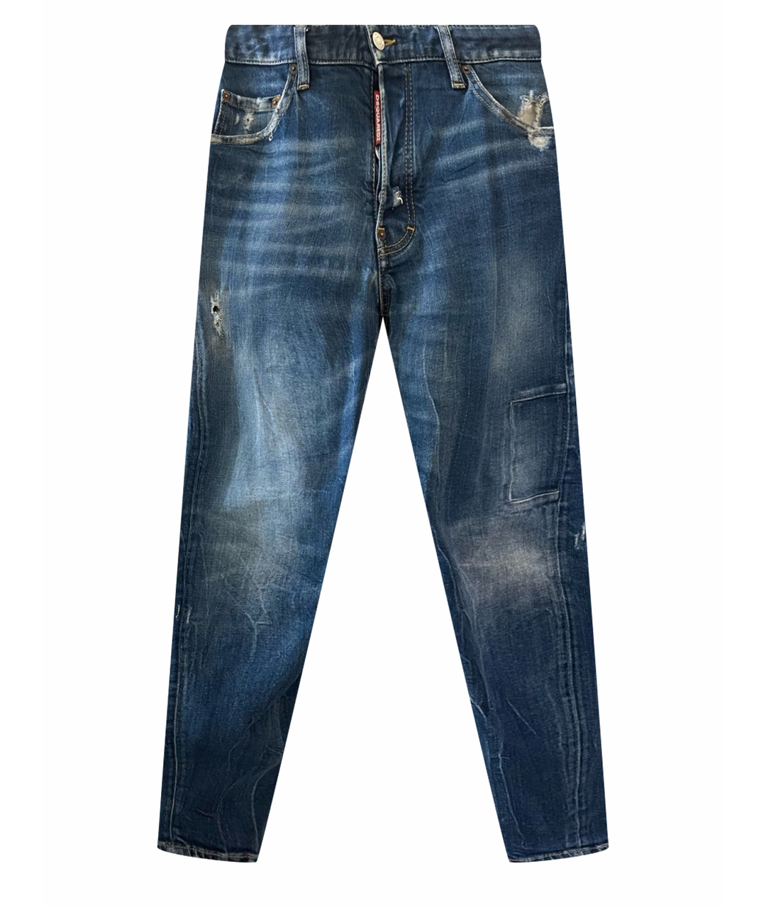 DSQUARED2 Синие хлопковые джинсы скинни, фото 1