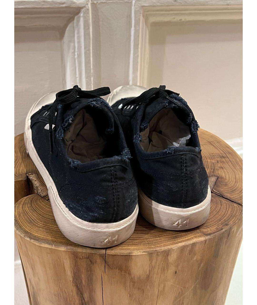BALENCIAGA Черные текстильные низкие кроссовки / кеды, фото 4