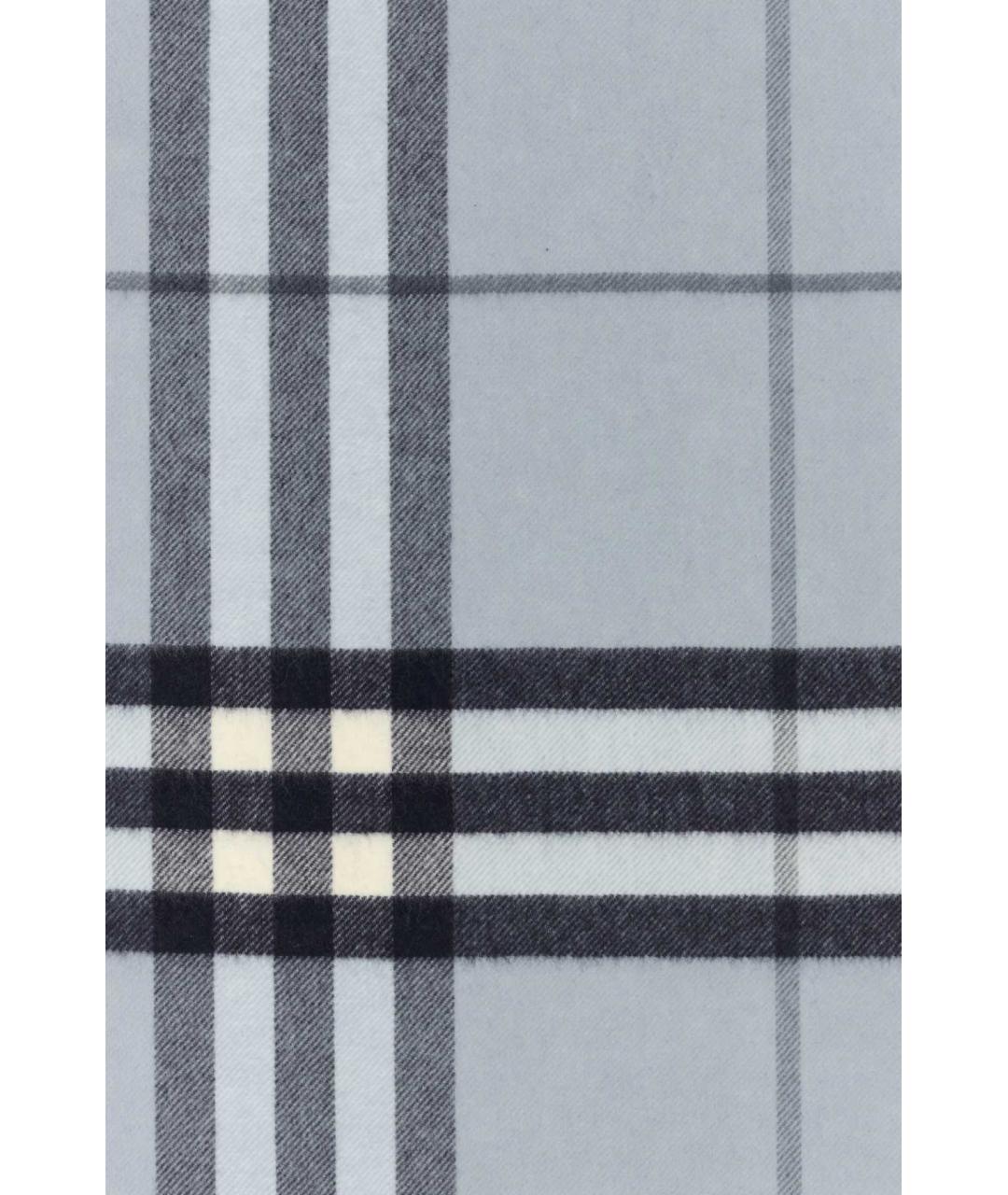 BURBERRY Голубой кашемировый шарф, фото 3