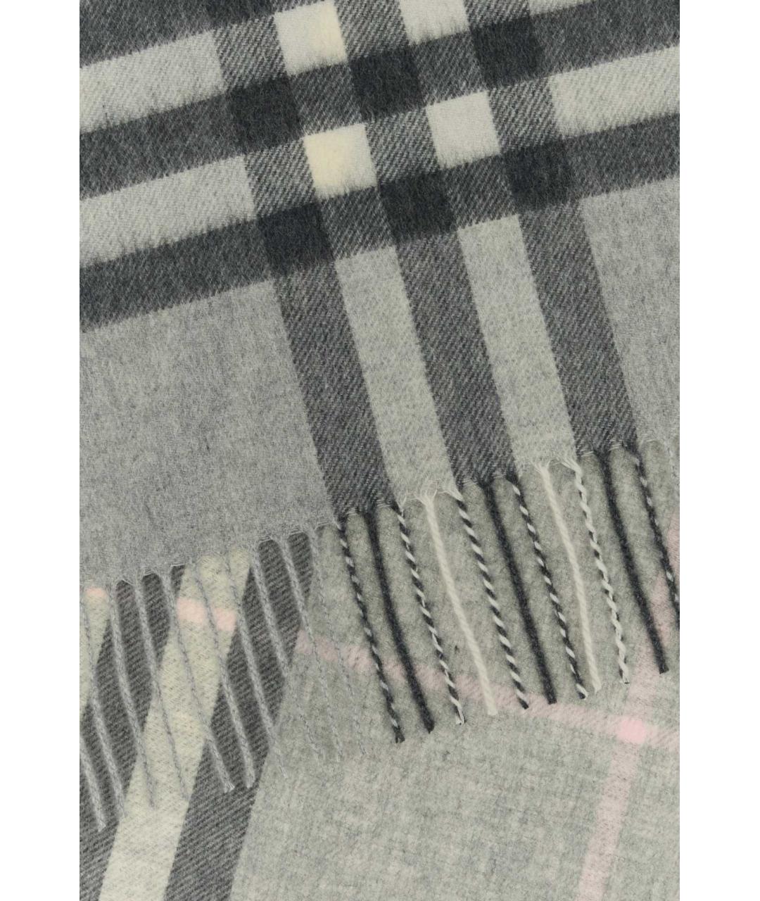 BURBERRY Серый кашемировый шарф, фото 2