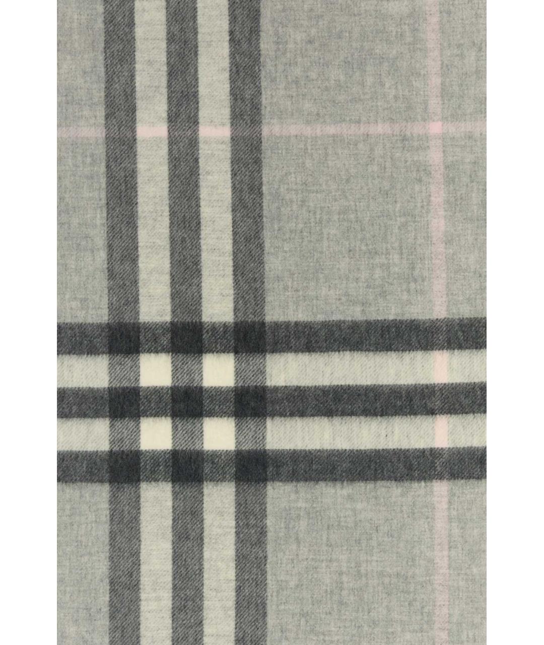 BURBERRY Серый кашемировый шарф, фото 3