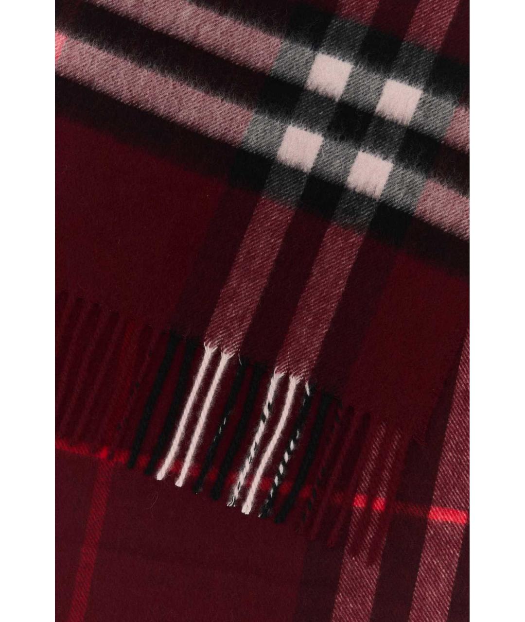 BURBERRY Бордовый кашемировый шарф, фото 2