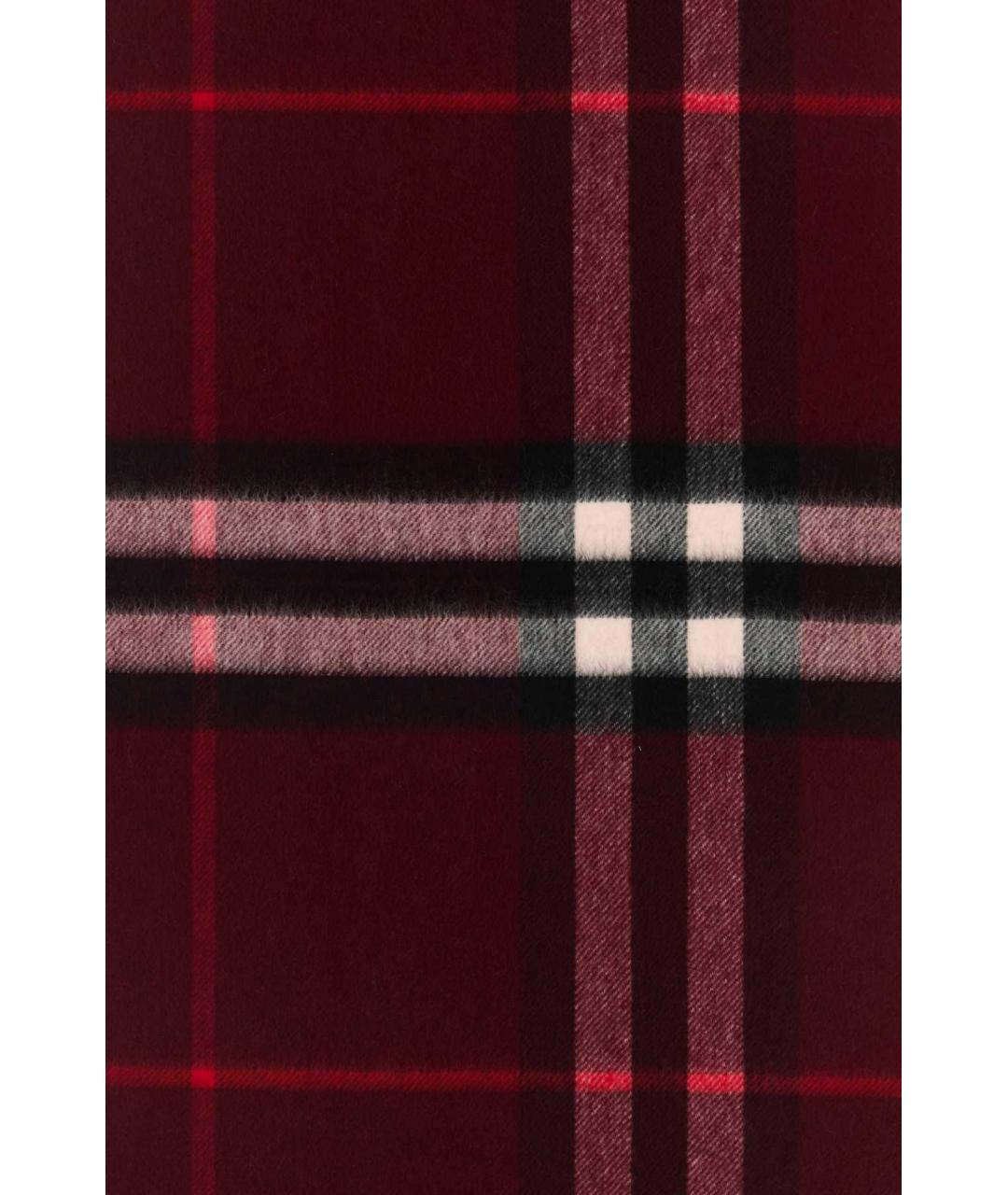 BURBERRY Бордовый кашемировый шарф, фото 3
