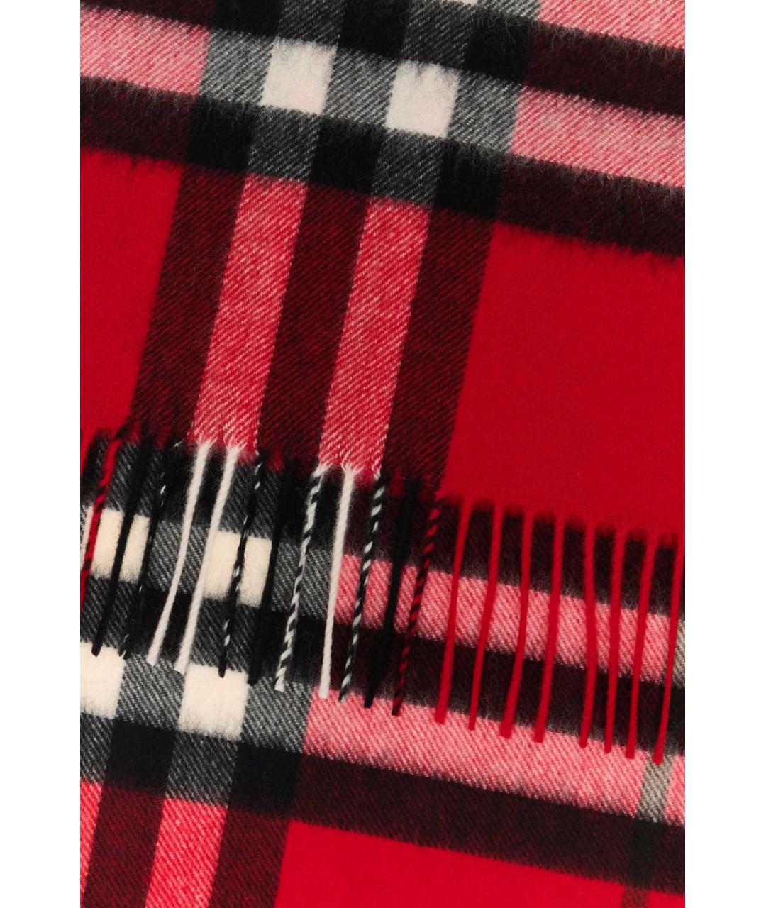 BURBERRY Красный кашемировый шарф, фото 2