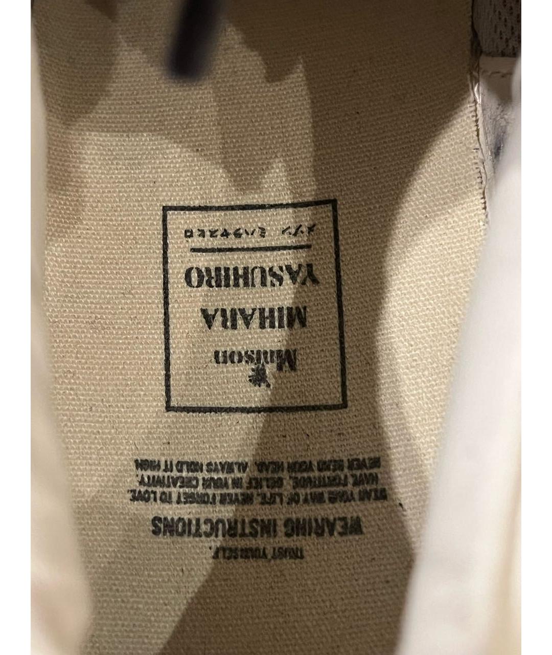 MAISON MIHARA YASUHIRO Черные текстильные низкие кроссовки / кеды, фото 5